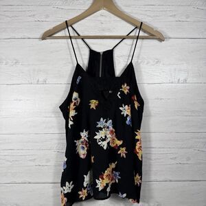 Express Womens Size Medium Lace Trim Floral Tank Top